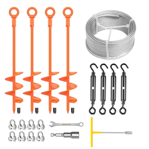 Camitlli 4 Pack 18" Fully Welded Ground Anchors Shed Anchor