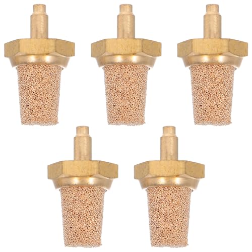 FAVOMOTO 5 piezas de boquilla filtro de cobre M5 para máquina de humo: silenciador y amortiguador de ruido para accesorios de escenario miniatura 1