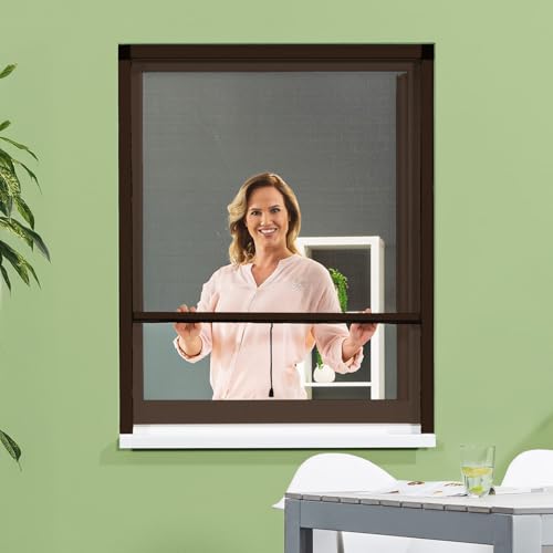 empasa protection contre les insectes moustiquaire volet roulant Store moustiquaire fenêtre enroulable SMART, différentes dimensions, en blanc, marron ou...