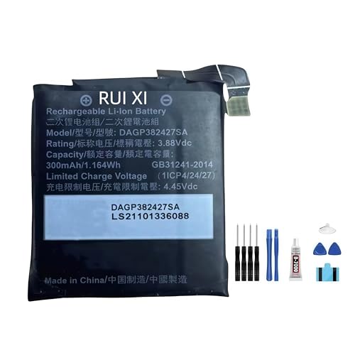 RUI XI�o�b�e���[ 300mAh 3.88V DAGP382427SA �X�}�[�g�E�H�b�`�o�b�e���[�Ή�