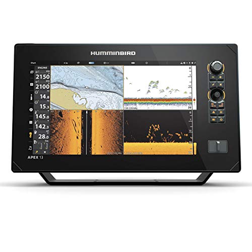 Image of Humminbird APEX 13 GPS Fish Finder with Transducer, MEGA Side Imaging+ & HD Touchscreen