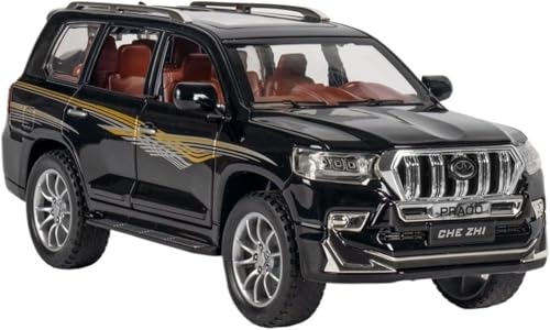 Image of Invite Enterprise Compatible for 1:24 Toyota Prado Toy Car Model, Diecast Collectible Pull Back Model Car with Sound and Light, Toy Gift Vehicles for Adults Kids Boys Girls【Black】