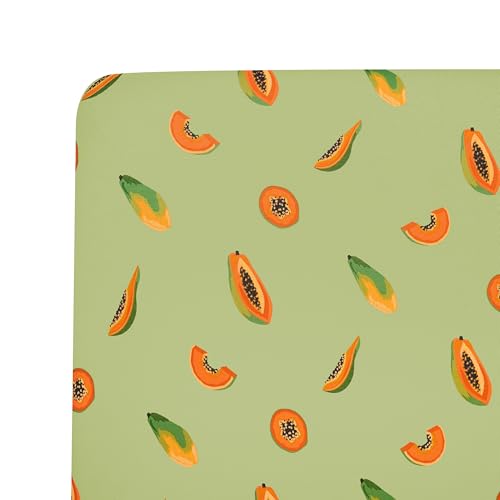 Image of Kyte Baby Soft Crib Sheet - Standard Fitted Crib Sheet Made with Rayon from Bamboo, Ultra-Gentle and Breathable (Papaya)