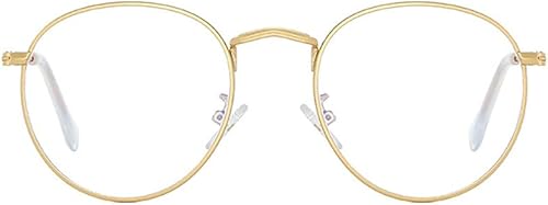 Miniatura 2 de Junsika Gafas redondas de luz azul para mujeres y hombres gafas de juegos de computadora lentes transparentes con marco de metal