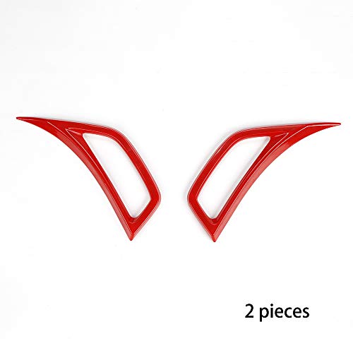 Image of Voodonala for Jeep JL Air Conditioner Outlet Vent Trim for 2018 2019 Jeep JL Wrangler Unlimited Red 2PCS