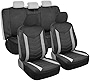Motor Trend SpillGuard Waterproof Seat Covers Full Set – Neoprene Seat Protectors with Split Rear Bench, Car Seat Covers for Auto Truck Van and SUV
