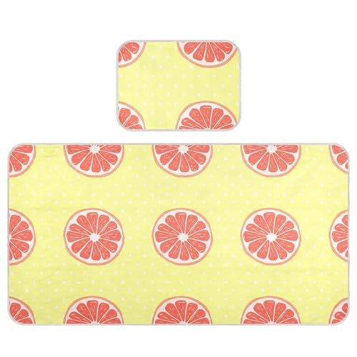 Takiito Grapefruit Slices Baby Cooling Mattress Pad, Soft & Breathable Cooling Mat Keep Baby Cool in Summer 28x52 in, Nursery Essential
