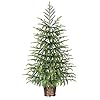 3FT Norfolk Pine Tree with Pot – Christmas Tree with Real Touch PE Branch Tips for Front Porch, Kitchens, Home Indoor Outdoor Xmas‌ Decor