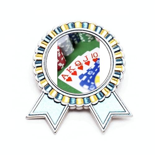 Broche cœur photo de poker M en métal pour raviver instantanément un vêtement terne
