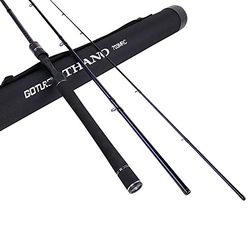 Goture Portable Fishing Rods baitcasting Fishing Pole Pack Fast 3 Piece Carbon Fiber