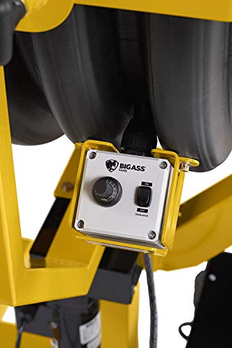 Image of Big Ass Fans - Yellow Jacket, 30 inch Indoor /Outdoor Mobile Fan, Portable Base Included with 18 inch Pedestal, Onboard Variable Speed Control, Yellow and Black