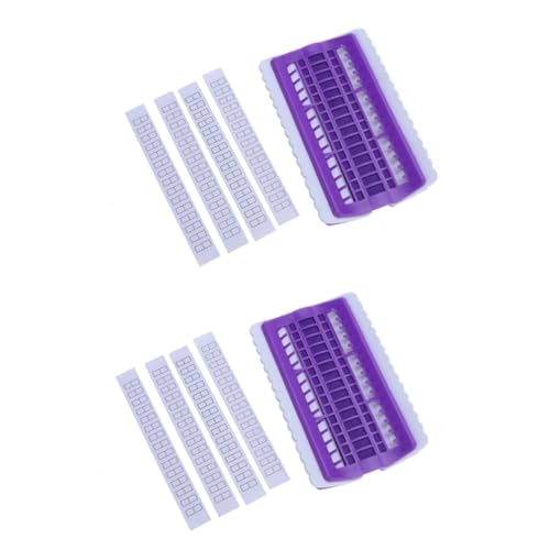 STOBOK 2pcs Embroidery Floss Organizer 30 Positions Thread Holder Cross Stitch Kit Tangle- Craft Tool PVC Material