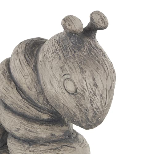Estatua decorativa Polystone de gusano gris 15 x 4 x 11 pulgadas miniatura 4