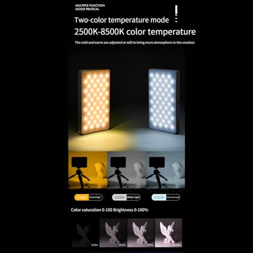 Image of RGB LED Video Fill Light 4000Mah Battery Rechargeable Video Light Used for Photography Video Live Fill Easy to Use