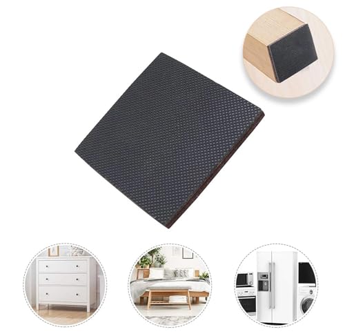 Image of MaruHub 2Pcs Non Slip Furniture Pads for Hardwood Floors, Self Adhesive Chair Leg Protectors, Table & Sofa Feet Grippers, Anti Scratch, Floor Protectors, Noise Reducing Rubber Pads (8.5 x 8.5cm)