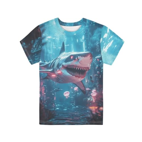 Image of Xhuibop Kids T Shirts for Boys Size 3-16 Girls Short Sleeve Sportswear Active Tops