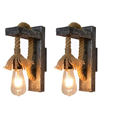 Icole Lot de 2 lampes murales industrielles style steampunk Cover
