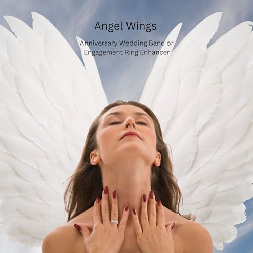 Ginger Lyne Collection Angel Wings Anniversary Band Ring Enhancer For Women Heart Cut Clear Cubic Zirconia Sterling Silver Fashion Jewelry4