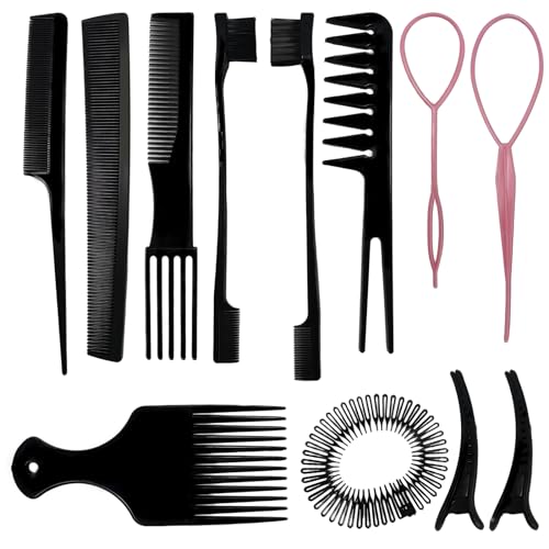 Set profesional de 12 peines para peinado y estilo miniatura 1