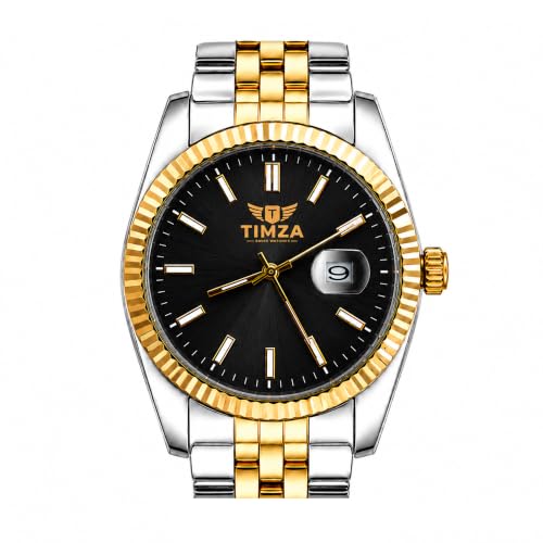 Image of Classic Quartz Watch for Men with Stainless Steel Two Tone Bracelet