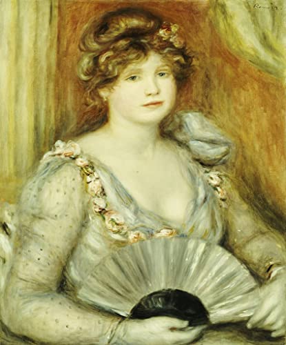 Toile Femme à l'éventail de Pierre Auguste Renoir affiche portrait poétique pour salon