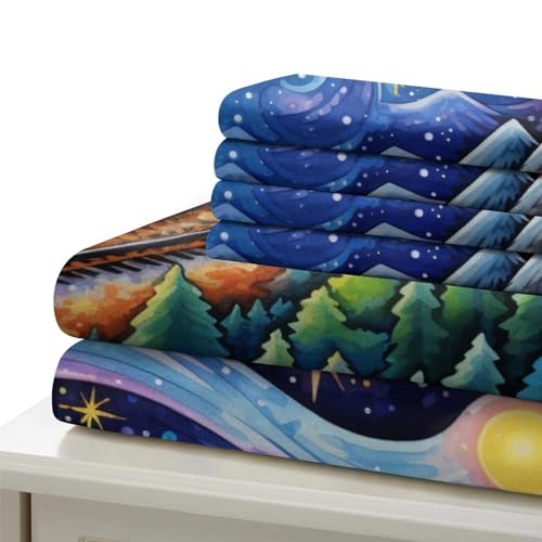 Parure de lit train imprimé 3D en microfibre de qualité supérieure pour lit 220x240 - 6