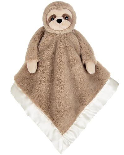 Image of Bearington Baby Lil’ Speedster Snuggler, 15 Inch Sloth Plush Stuffed Animal Security Blanket Lovey for Babies