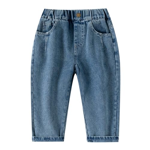 Boys Denim Pants Elastic Waist Comfortable Casual Jeans for Everyday Play and Outdoor Adventures