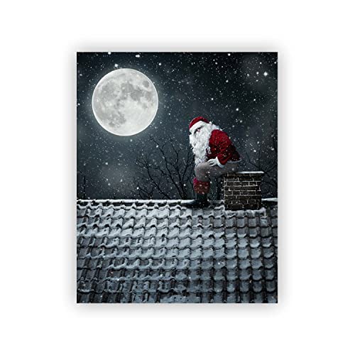 Add a Touch of Festivity to Your Home with Black Santa Wall Art