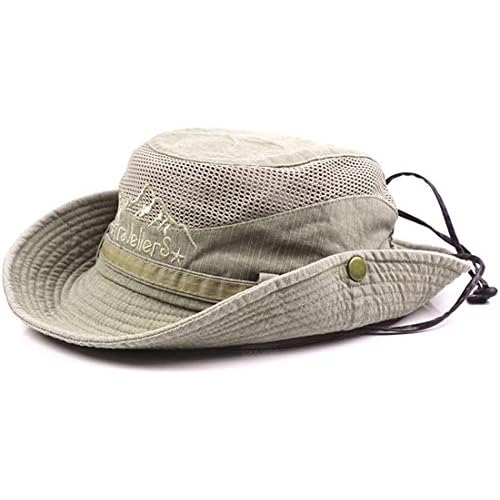 THENICE Unisex Cotton Sun Cap Outdoor Bucket Mesh Boonie Hat
