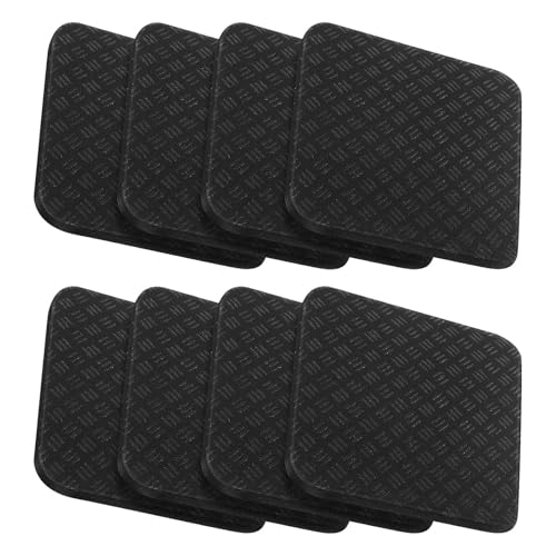 8 piezas Almohadillas antideslizantes para pies de caminadora, tapetes de piso de PU para bicicleta de ejercicio