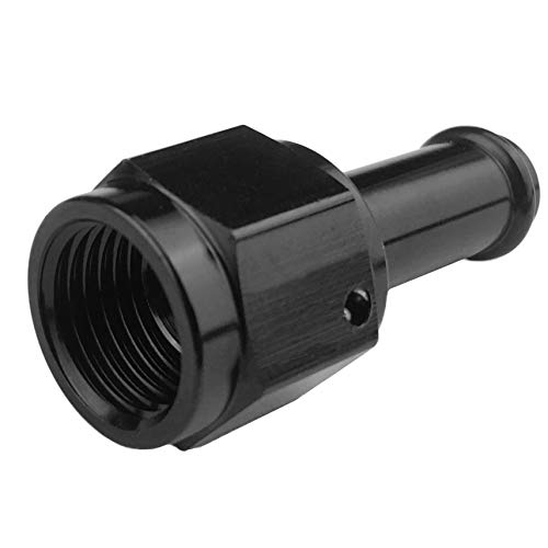 6An Female To 3/8 Hose Barb Push On Quick Connect Fuel Fittings Aluminum An6 To 3/8 Inch Oil Line Pipe Adapter Straight Black #TOP1