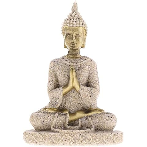 Yikko Mini Sandstein Buddha Statue Metriya Statue Handgeschnitzte Skulptur Set Cover