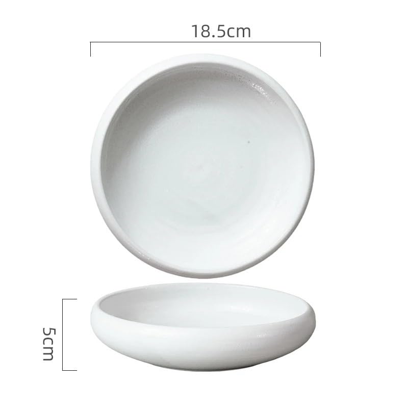 Talerze okrągły ceramiczny talerz do sałatek owocowych miska na zupę miska ramen dom kuchnia retro zastawa stołowa przekąska chleb miska deserowa talerze deserowe(C)