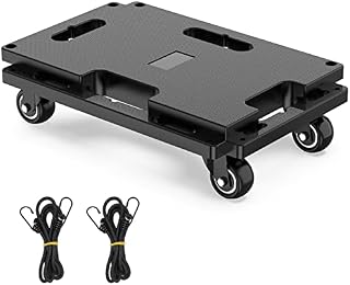 SOLEJAZZ Moving Furniture Dolly Connectable, 136KG Capacity Piano Moving Dolly, Heavy Duty 4 Wheel Moving Cart for Moving Heavy Furniture, Black, 1 Pack