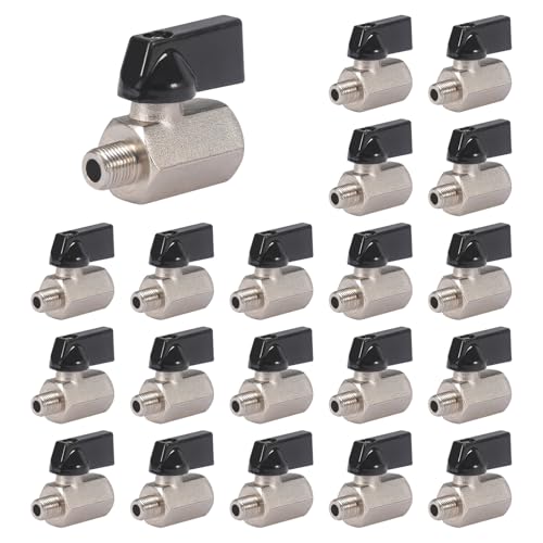 Mini válvula de bola de latón resistente de 1/8 pulg, conexiones roscadas NPT duraderas 2