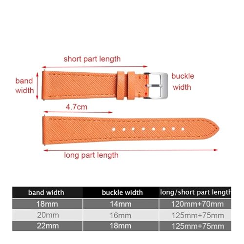 Correa de reloj de piel flexible para sustituir pulseras incómodas de 18mm 7