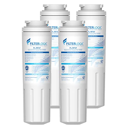 Filterlogic UKF8001 Replacement for EveryDrop Filter 4 Whirlpool EDR4RXD1 Maytag 4396395 UKF8001AXX-200 UKF8001AXX-750 46-9006 Puriclean II FMM-2 FL-RF07 Refrigerator Water Filter Pack of 4