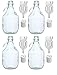 SET 16tlg. FLASCHE GÄRBALLON + STOPFEN + GÄRRÖHRCHEN + BÜGELVERSCHLUSS 5L BDG5D