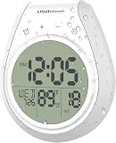USAOSHOP Shower Clock Waterproof Bathroom Timer, Digital Wall Clock Kitchen Clock with Countdown, Touch Screen, Temperature, Calendar, Suction Cup Hanging Hole, for Spa Cook Bath