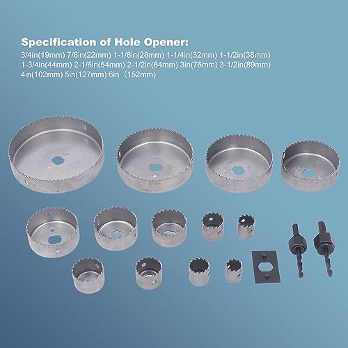 Kit de 17 piezas sierra de corona para madera y metal miniatura 2
