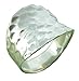 Doublebeez Jewelry .925 Sterling Silver Concave Hammered Surface Ring, Size 7