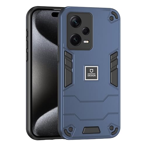 Paquetes de fundas para teléfono Compatible con Xiaomi Redmi Note 12 Pro+/Note 12 Pro Plus Funda de grado militar a prueba de caídas Funda protectora de cuerpo completo de goma TPU y PC dura cubierta