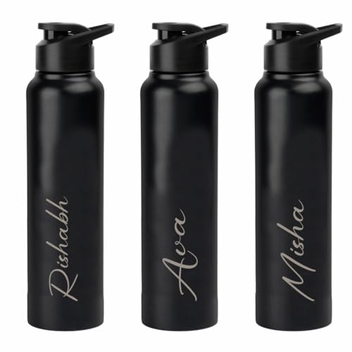 Image of SKI Sprint Stainless Steel Sipper Water Bottle with Laser Print, for School, Office, Gym, Home, Travel | Adults &Teens | 950 ML, Leakproof, Rust free Personalised