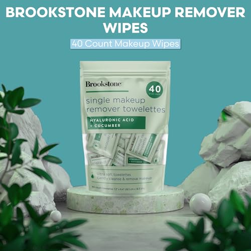 Brookstone-Individual-Makeup-Remover-Wipes-Ultra-Soft-Makeup-Remover-Wipes-Individually-Wrapped-Gently-Cleanse-Remove-Makeup-40-Count-Makeup-Wipes-Individually-Wrapped
