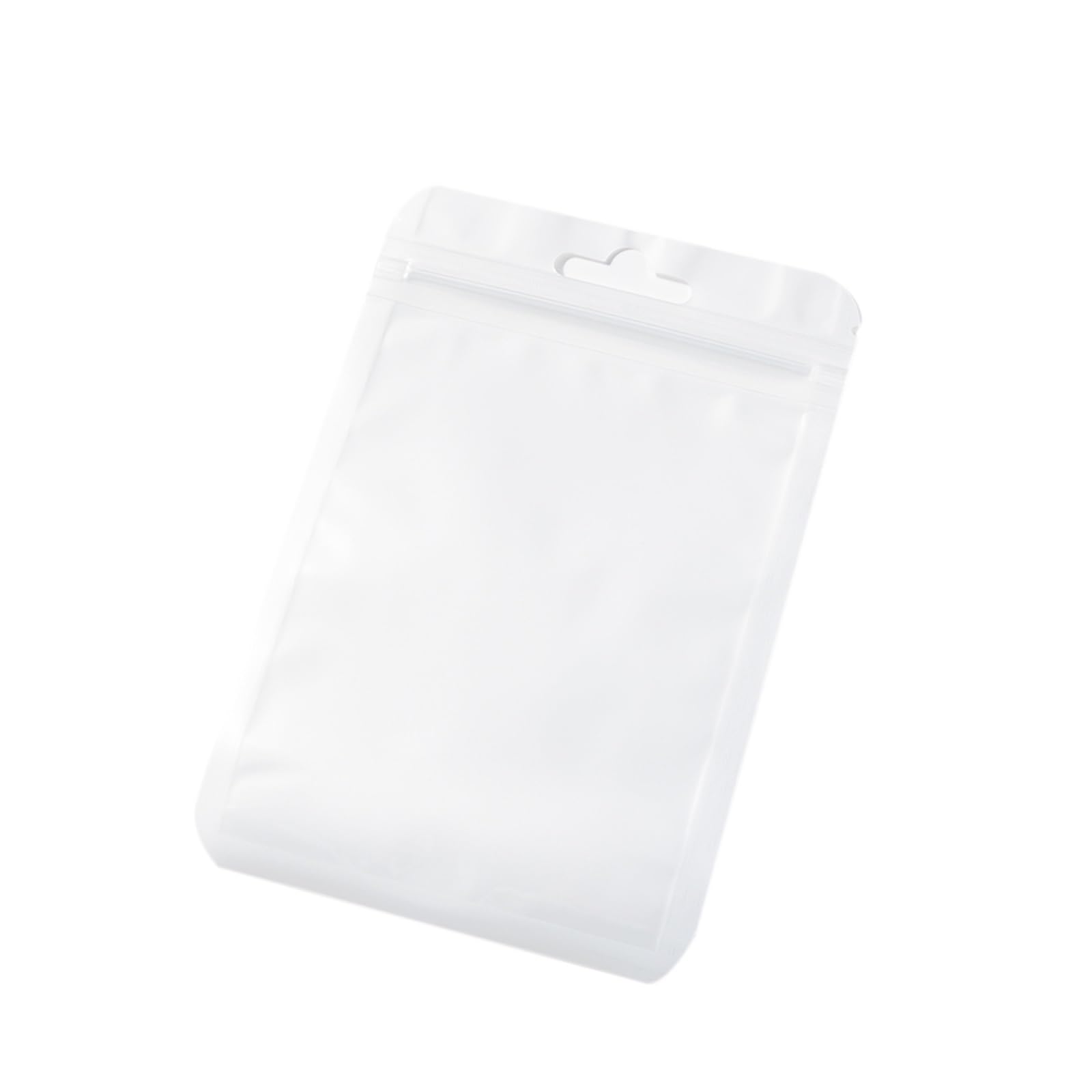 Doxicey Jewelry Package Bags 100Pcs Self-Sealing Resealable Bag Foil Zipper Pouch Jewelry Display Organization Packaging Gift Storage for Necklace Bracelet Earring Ring(White,6x10cm)