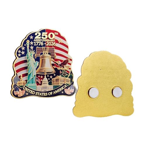 Imán decorativo colección 250o Aniversario USA oro miniatura 4