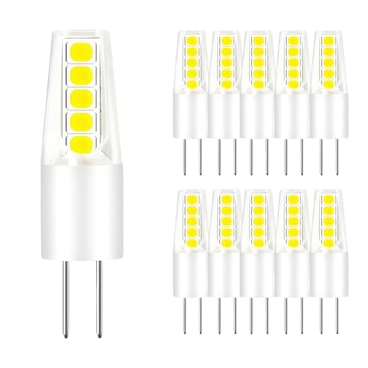 G4 SMD LED-Birne, DC / AC12V, 2W kaltweiß 6000K LED energiesparende Birne, 20 Watt Halogenlampe, 360 ° Abstrahlwinkel, 200lm, nicht dimmbar, 10PCS / Pack
