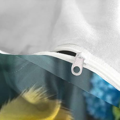 Housse de couette super king animaux imprimé 3D microfibre lit double 260x220 - 5