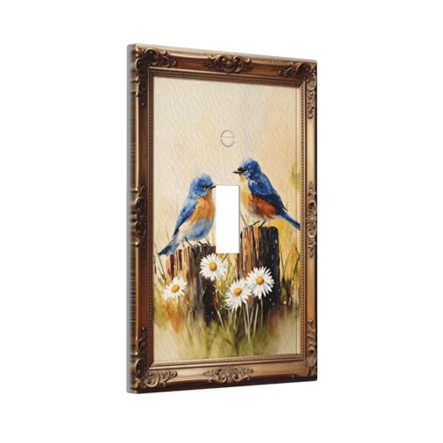 Plaque murale à bascule unique motif oiseaux pour finition chic - 3